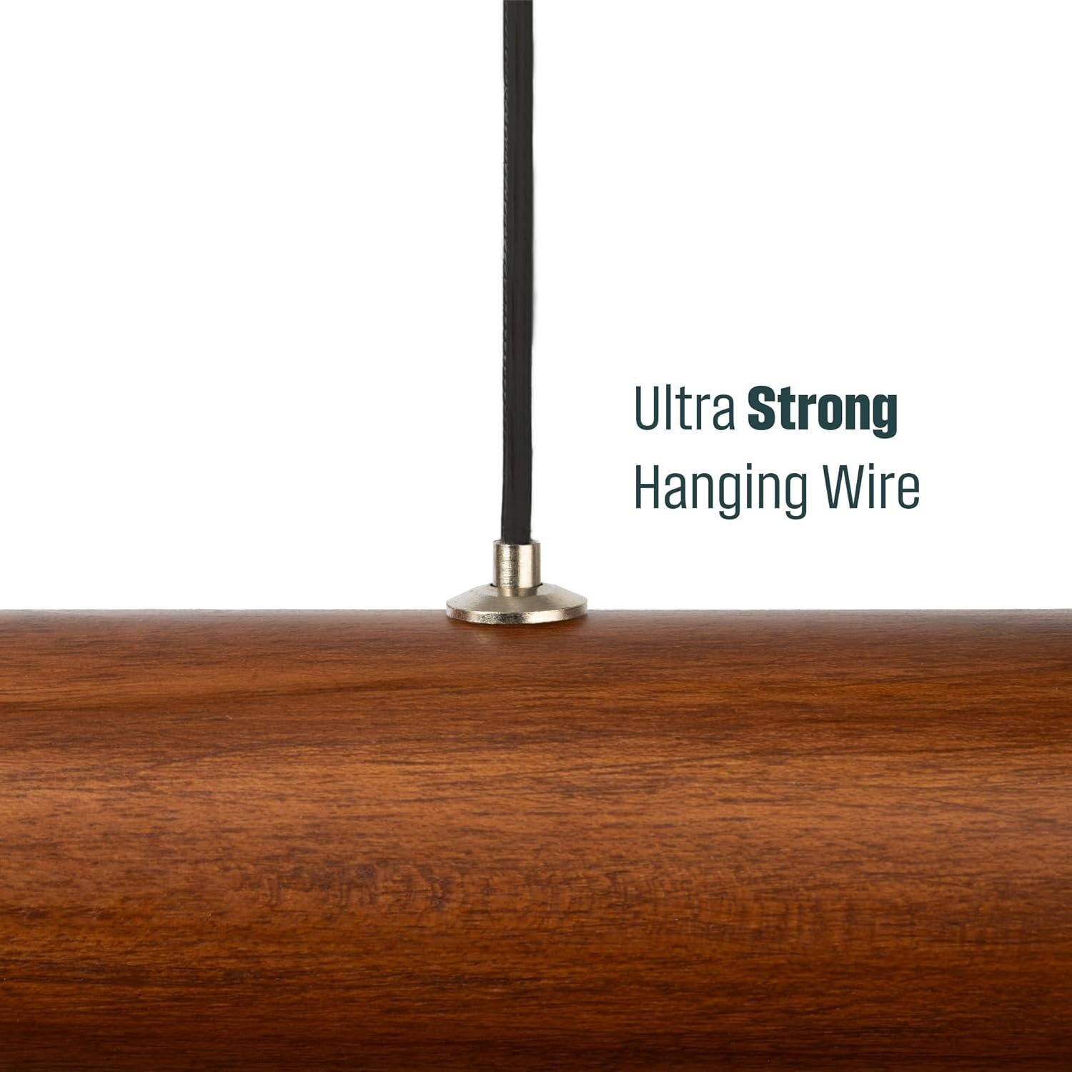 Modern Round Wooden Pendant Light | Minimalist Design for Dining & Living | Teak Wood Finish - Image 4