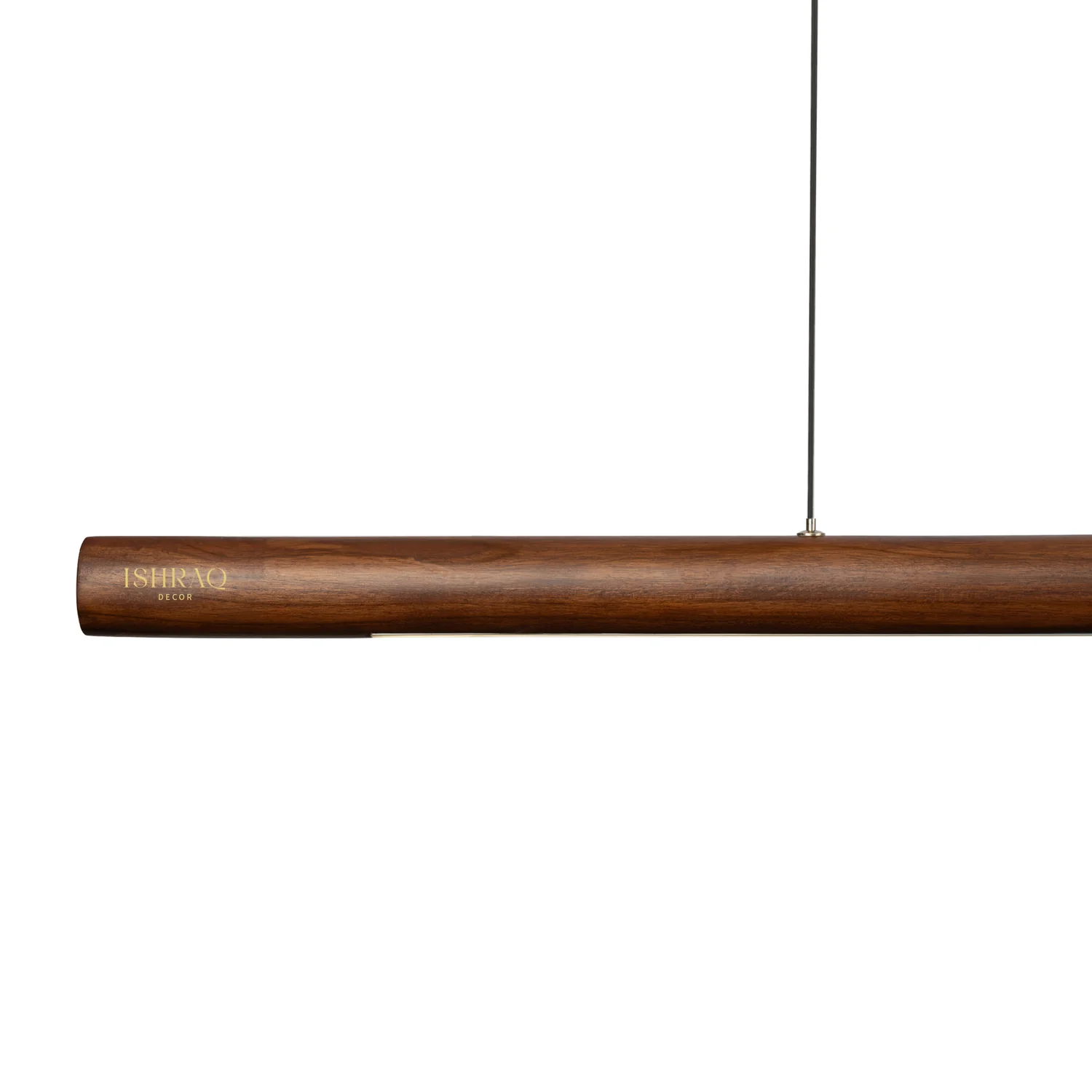 Modern Round Wooden Pendant Light | Minimalist Design for Dining & Living | Teak Wood Finish - Image 6